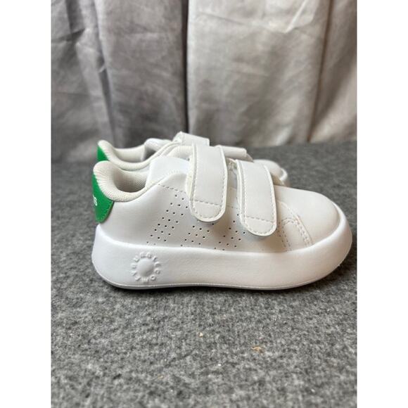 adidas Other - adidas Advantage CF I White/Green Toddler's Sneakers - Size 6K - ID5286